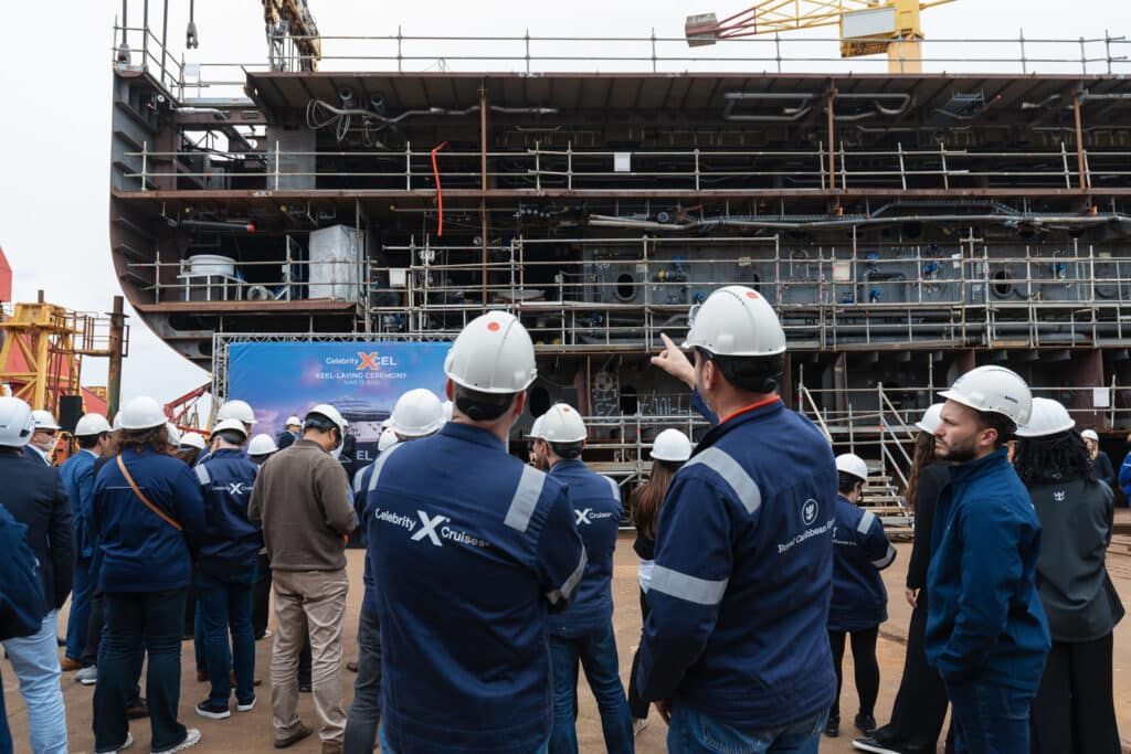 celebrity xcel keel laying ceremony france