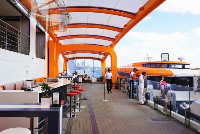 Tendering on The Magic Carpet on Celebrity Edge