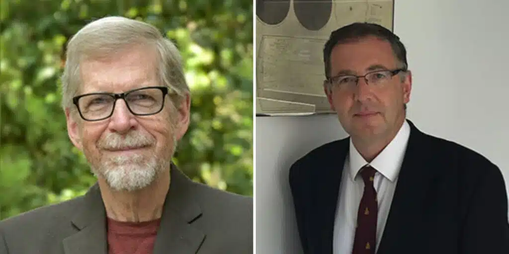 astronomers Jonathan Ward and Charles Barclay